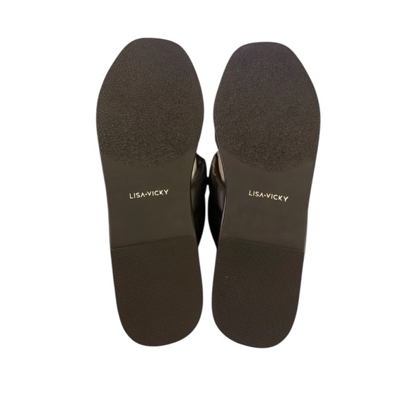 Lisa Vicky Mentor-V Women’s Black Sheep Kappa Leather Open Toe Sandals Size 8M - Picture 2 of 5